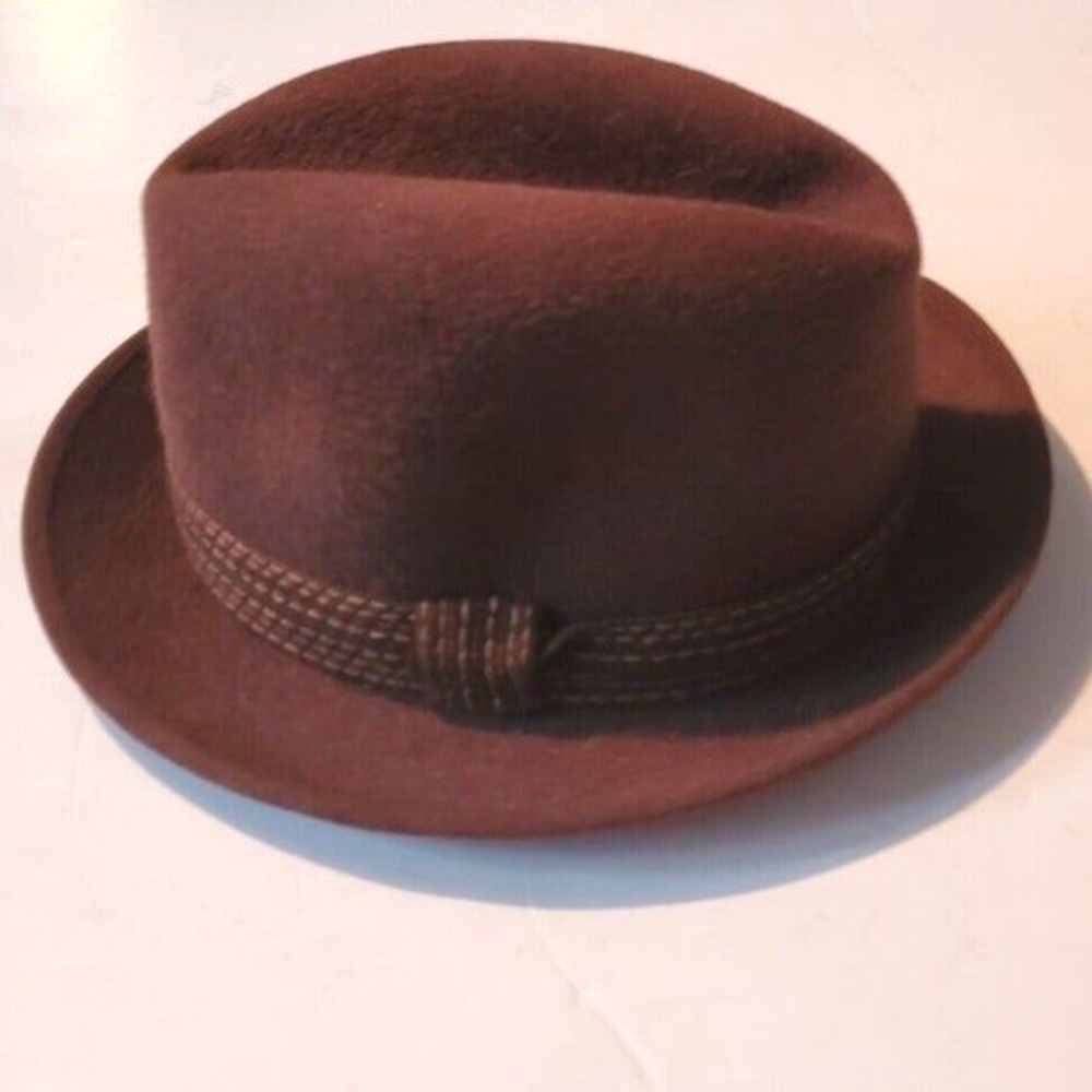 Motsch & Fils 55 cm Vintage Marmotte Fedora Hat 42 Avenue George V Paris